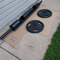 Heavy Duty Strongman Log Bar / Clips/ 2(45lbs 