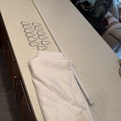 Shower Curtain + Adjustable Rod + Hooks – Complete Set