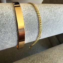 gold Color Bangle With Bracelet