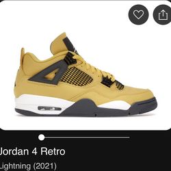 Air Jordan 4 Retro tour yellow men 10.5 NIKE