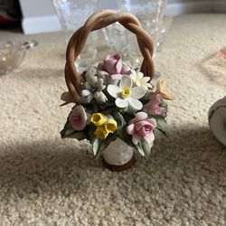 Flower Basket Figurine