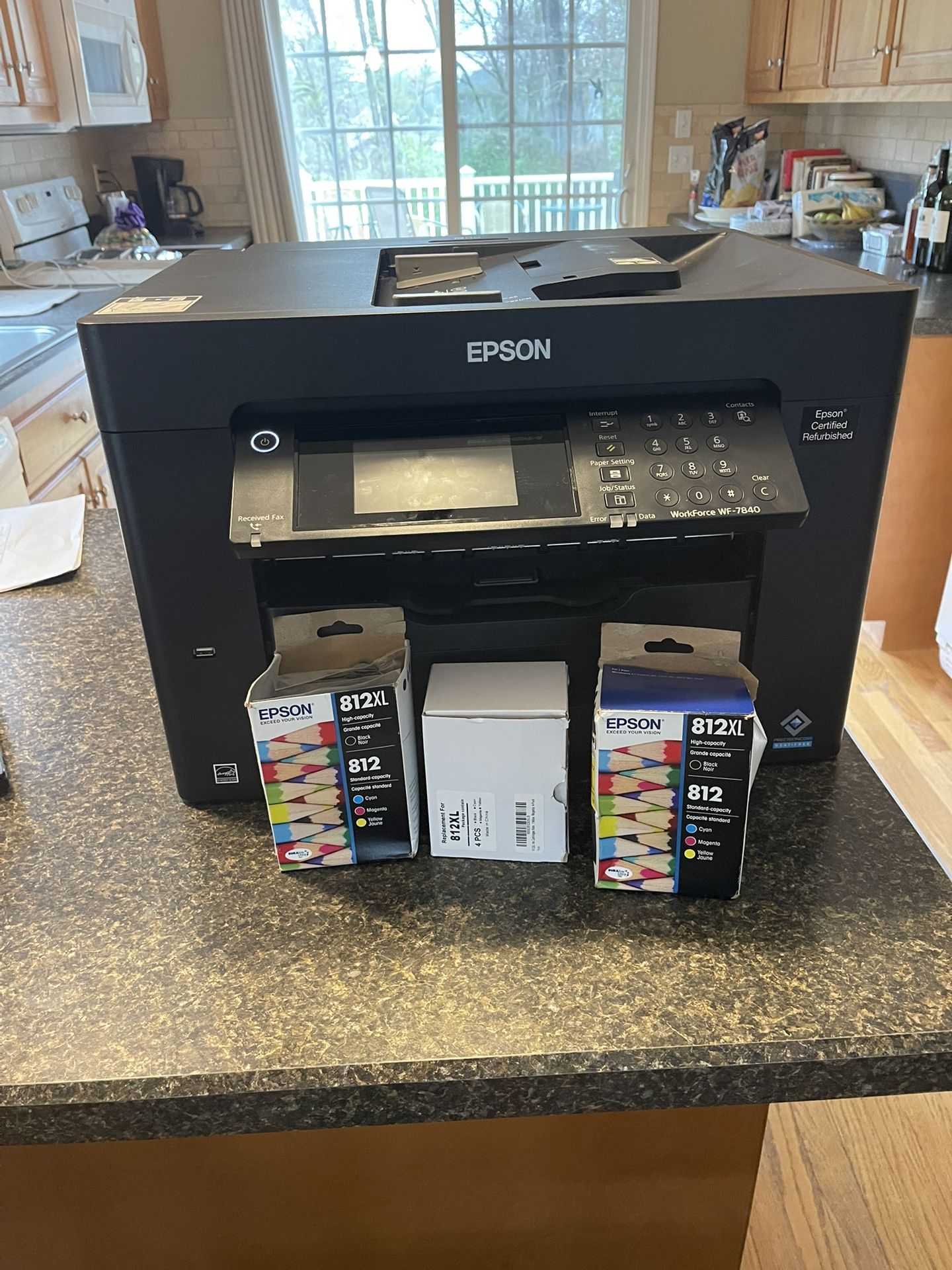 Epson WorkForce Pro WF-7840 with NEW/EXTRA INK- All-in-One Fax/Scan/Printer