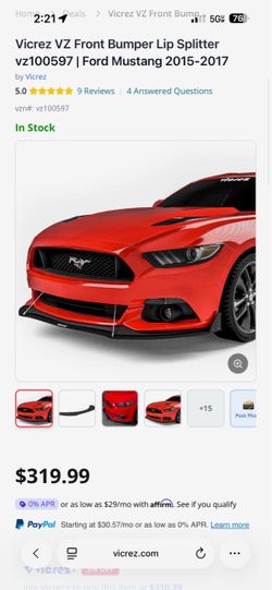 S550 Mustang Splitter