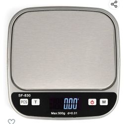 Boldall Portable Digital Kitchen Food Scale with Black Cover, 500 Grams x .01g/.001oz, LCD Display, Tare Function

