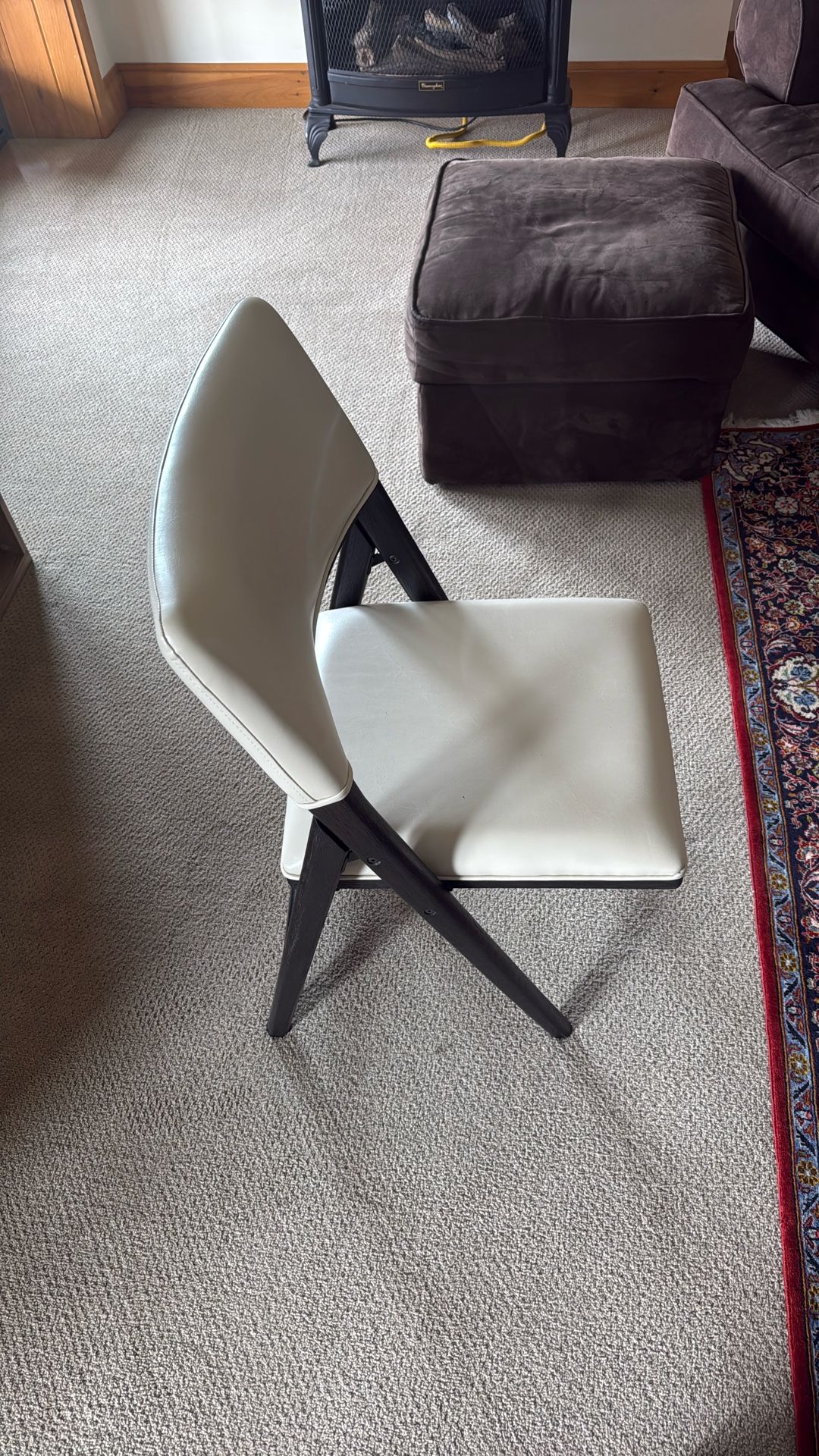 Designer Leather Upholstered Folding Chairs