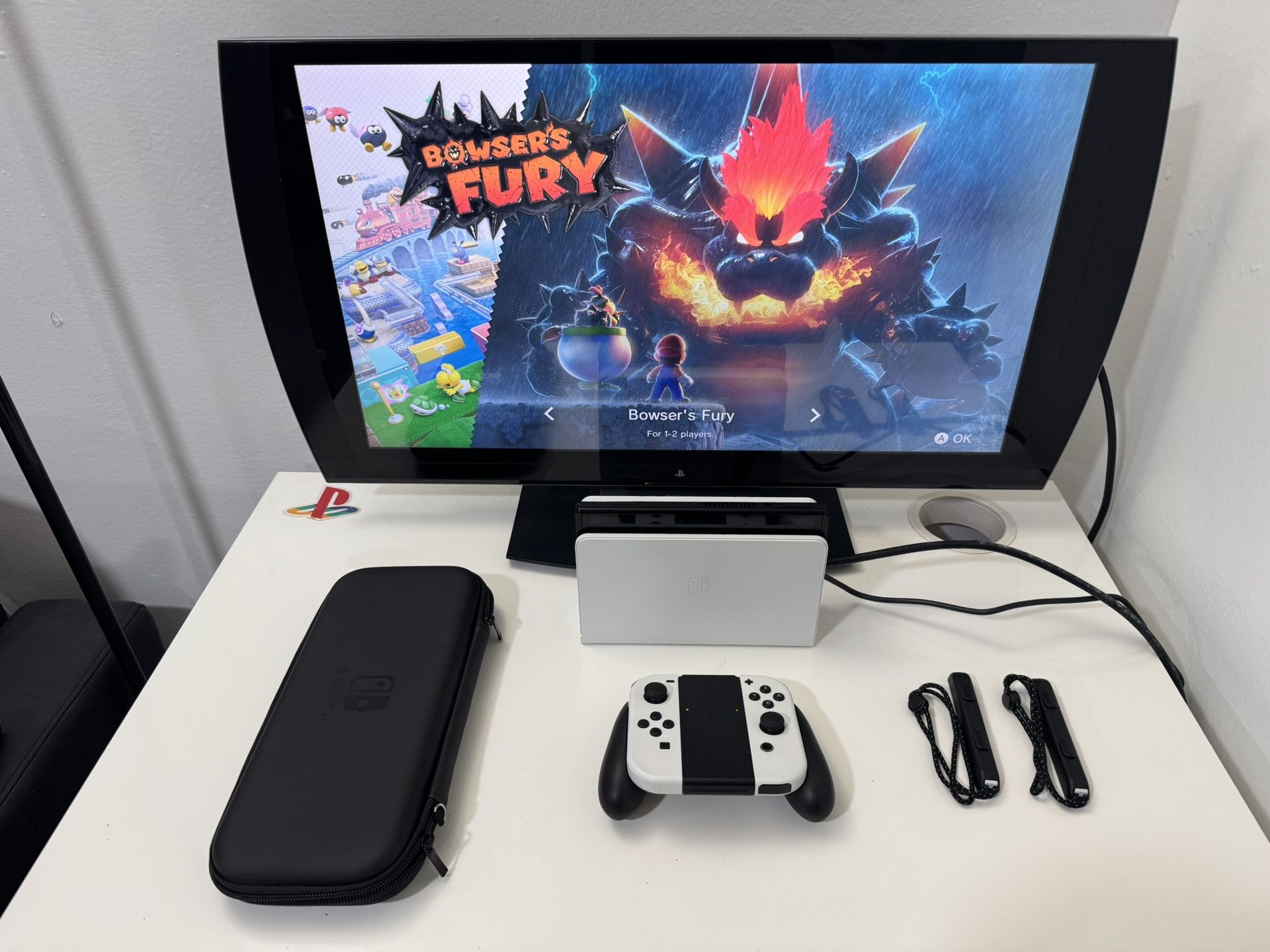 Nintendo Switch Oled Mod 256Gb W/ Games / Dock / Charger / Grip / Carrying Case / Tested