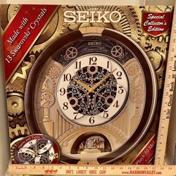 NEW Seiko Melodies in Motion Wall Clock 2020 Swarovski Crystals QXM386BRH for Sale in Hilliard OH OfferUp