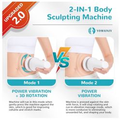 Body Sculpting Machine, Cellulite Massager Electric with 9 Washable Pads, Body Massager for Belly/Leg/Arms