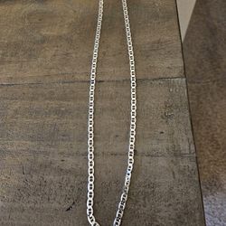 NEW STERLING SILVER CHAIN MADE IN ITALY 