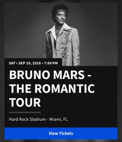Bruno mars concert tonight