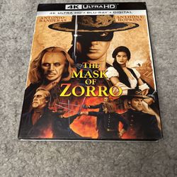 The Mask Of Zorro 4K w/rare Slip Cover