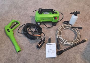 Greenworks 1800 PSI Electric Pressure Washer very clean like new. Will deliver near Charlotte area $10