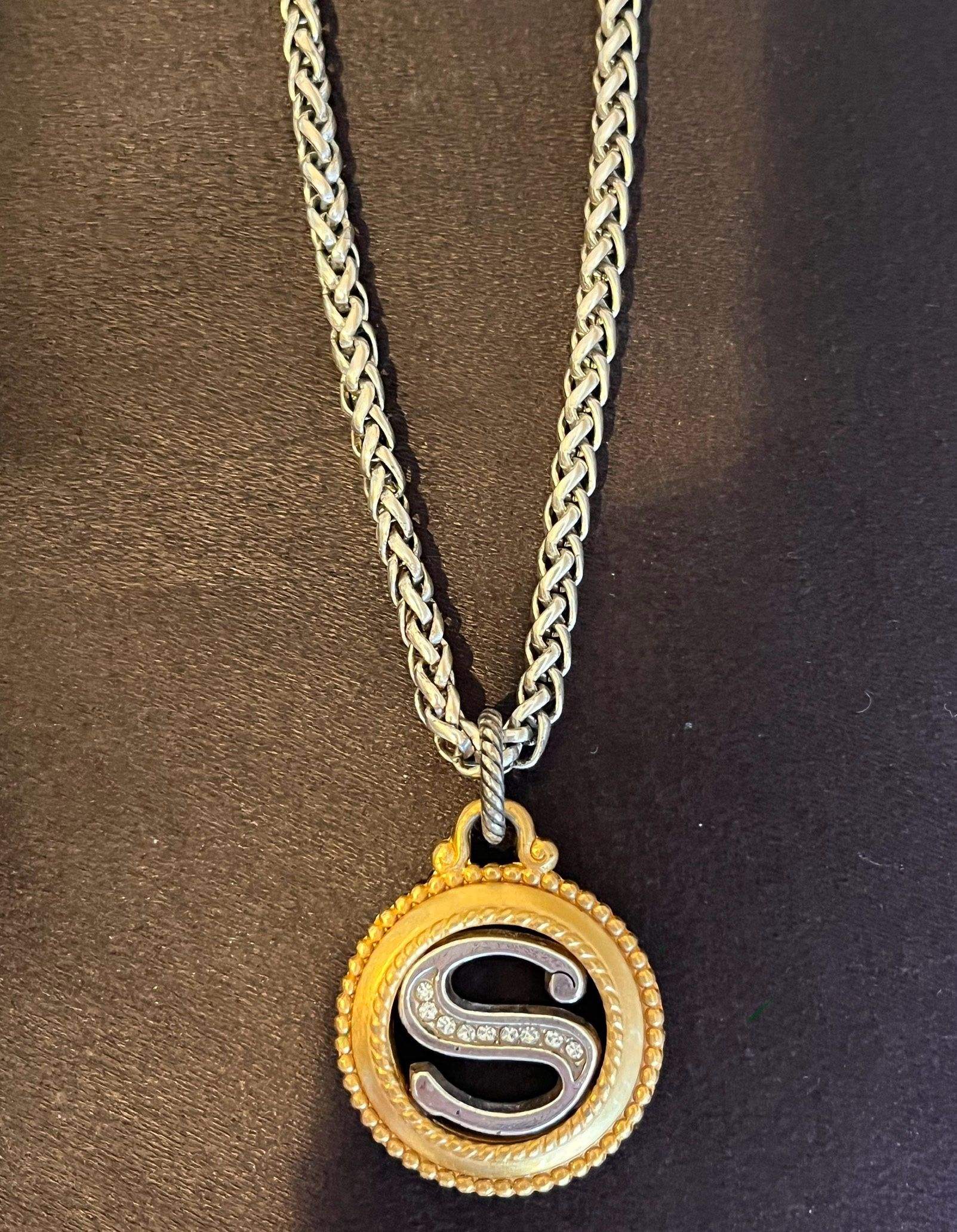 Brighton Monogram “S” Pendant Necklace 18” Long