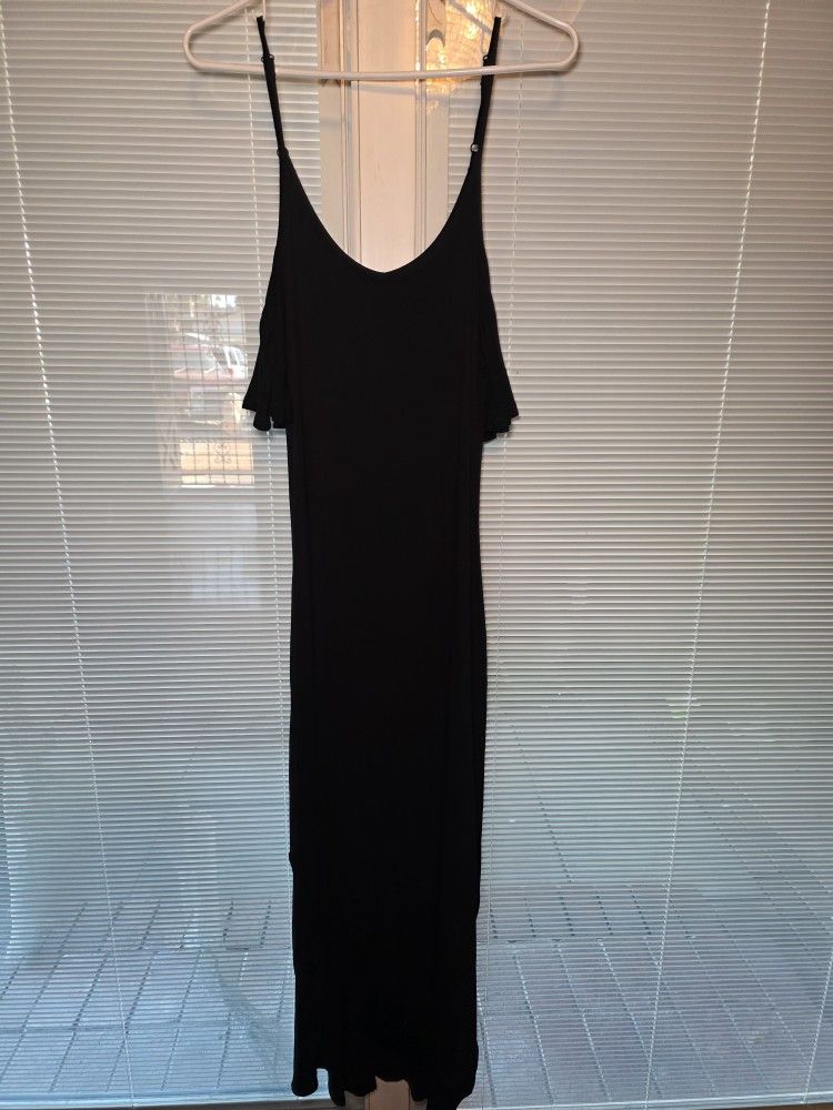 Black Maxi Dress With Pockets 