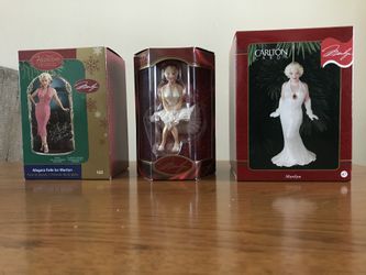 3 Marilyn Monroe Carlton Ornaments