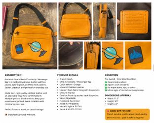 Authentic Coach Crossbody Messenger Bag – Limited Edition Patch Design