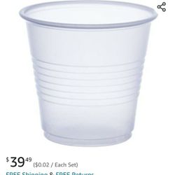 Dart Y35 3.5 oz Trans Ribbed Wall PS Cup (Case of 2500)