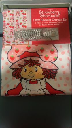 Strawberry shortcake shower curtain