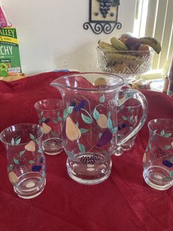 Jarra con 4 Vasos 8oz Princess House