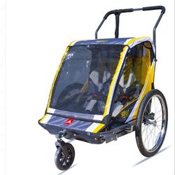Premium Bike Trailer & Stroller For 2 Kids