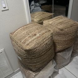 Cube Pouf Foot Stool Ottoman