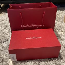 Salvatore Ferragamo Shoe Box with Paper Bag