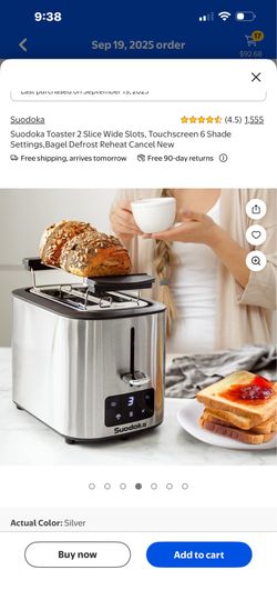 NEW TOASTER STAINLESS STEEL $20