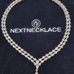 Gorgeous Wedding Jewelry_925 Necklace & Earrings. 