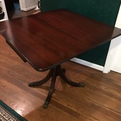 Antique Ferguson Bros Mahogany Flip Top Game/Accent Table with Game Compartment  