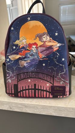 Loungefly Disney Hocus Pocus $70Cemetery Night Mini Backpack sold out halloween