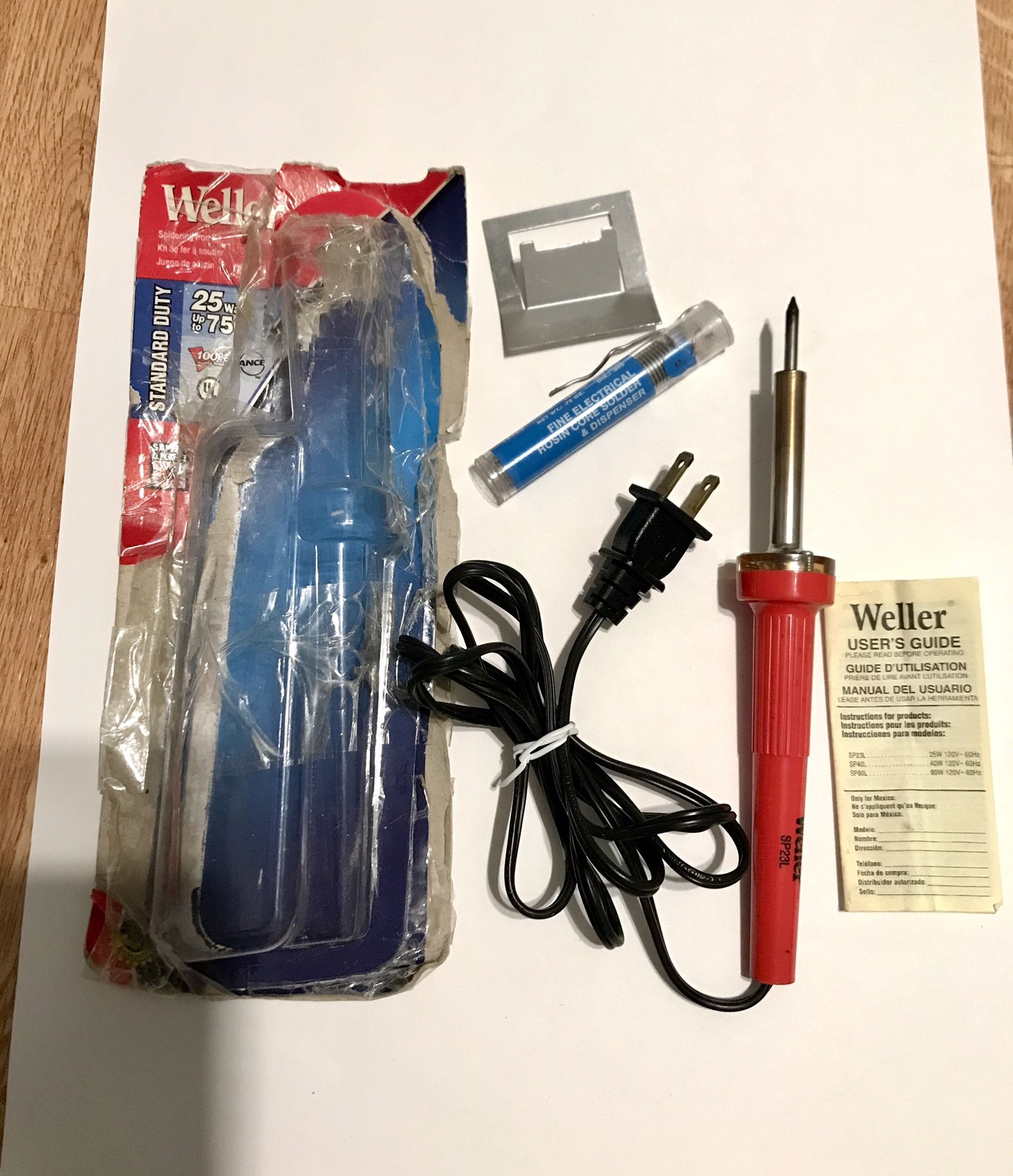 Weller Soldering Gun Kit Tools Electrical Lead Tin Roll 