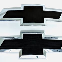 Each 25$ Chevy Silverado 1(contact info removed)HD 3500HD Black Front orRear Tailgate Bowtie Emblem Set