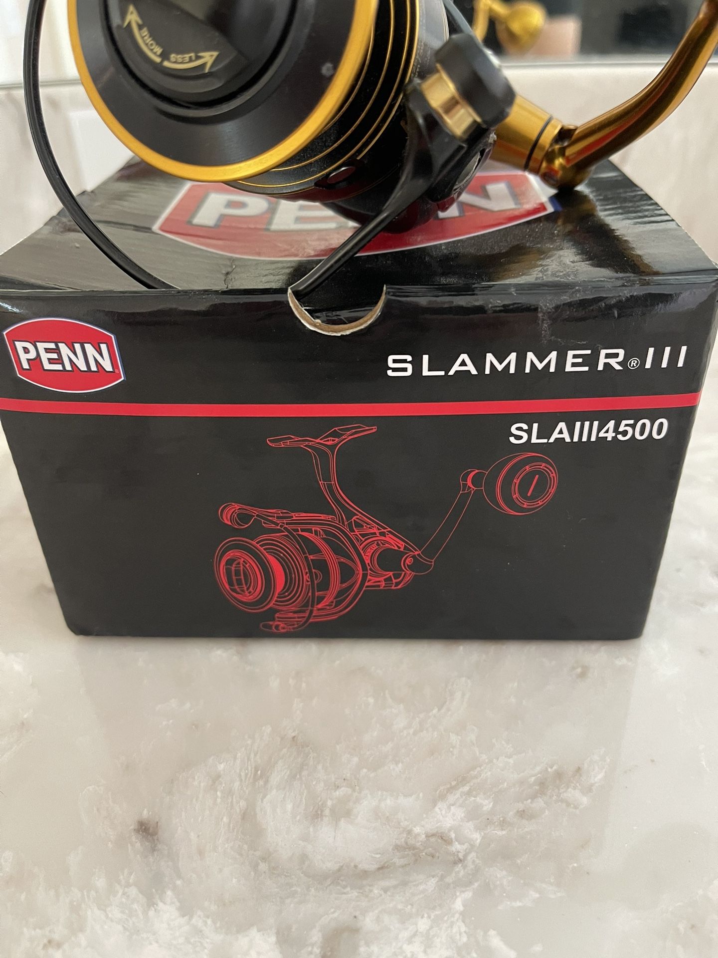 PENN SLAM4500 SLAMMER III FISHING REEL AND PENN ROD for Sale in