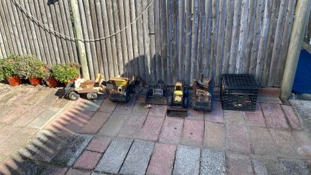 6 Vintage distressed metal Tonka Trucks