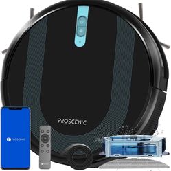 Proscenic 850T WiFi Robot Vacuum and Mop with Gyro Navigation, Boundary Strip, Self-Charging - for Hard Floors and Carpets