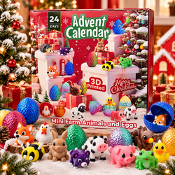 TBOLINE 3D Printed mini Animals Advent Calendar Figurines