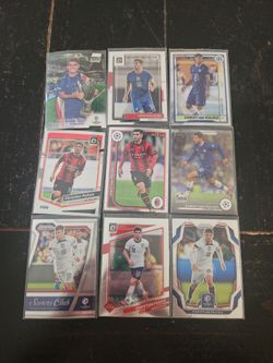 Christian Pulisic USA World Cup cards lot Prizm Chrome Optic Merlin