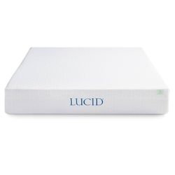 LUCID 10”Gel Memory Foam King Mattress Medium Firm Almost New