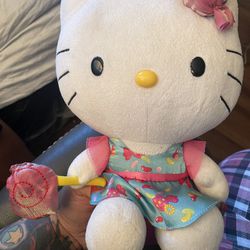 Sanrio Hello Kitty Holding Lollipop Vintage