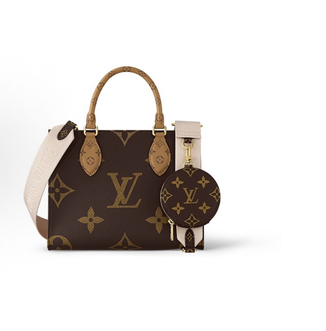 LOUIS VUITTON ONTHEGO Classic Old Flower Canvas Coating Jungle Bag Tote Bag Shopping Bag Handbag Shoulder Bag Mini Women's(178)45