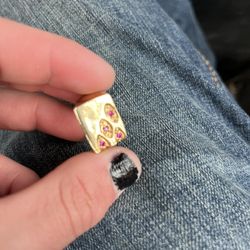 Gold Filled Ruby Ring Size 11/11.5 Men’s/unisex