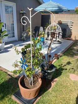 White garden metal deco