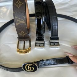 YSL, Luis Vuitton, Gucci Belt