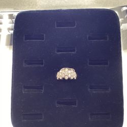 14k White Gold Cluster Ring