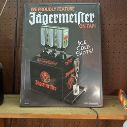 Aluminum Jager Sign Beer Alcohol