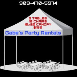 Tables & chairs + Canopy (Not4Sale)
