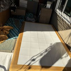 White And Wood Farm Table 