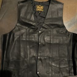 Genuine Leather Vest Size  50 Never Worn 