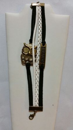 Leather Strand Charm Bracelet