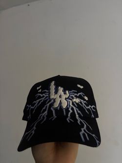 Black Baseball Cap with Lightning Embroidery